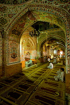 Men praying  inside Mosque, Lahore, Pakistan, 2006