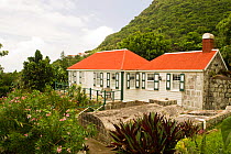 Church and museum, The Bottom, Saba Island in the Dutch Caribbean, Netherlands Antilles, West Indies. August 2006.