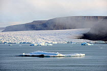 Iceberg and glacier, Croker Bay, Devon Island, Nunavut, Canada, August 2010