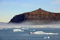 Icebergs and glacier, Croker Bay, Devon Island, Nunavut, Canada, August 2010