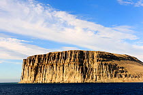View of  Liddon cliffs and Liddon cap, Devon Island, Nunavut, Canada,  August 2010
