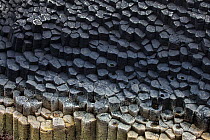 Hexagonal basalt columns, Isle of Staffa, Inner Hebrides, Scotland, UK. June 2010