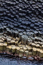 Hexagonal basalt columns, Isle of Staffa, Inner Hebrides, Scotland, UK. June 2010