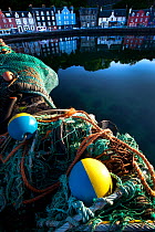 Fishing nets at Tobermory harbour, Isle of Mull, Scotland.