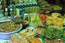 Medicinal products of the forest. Market of Belen. Iquitos. Loreto. Peru October 2009