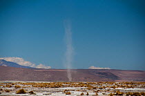 Dust devil near Salar de Chalviri, Altiplano, Bolivia. February 2009.