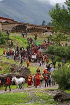 The Khampa herdsmen gather to participate in the horse festival, near Huangyan, in the Garze Tibetan Autonomous Prefecture in the Sichuan Province, China, June 2010