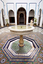 Courtyard fountain, Bahia Place, Marrakech, Morocco, March 2010.