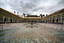 Large open courtyard in the Bahia Palace, Marrakech, Morocco, March 2010.
