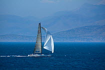 Team New Zealand yacht under spinnaker during the Brindisi to Corfu International Yacht Race, Corfu, Greece, June 2010.
