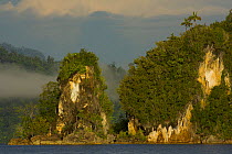 Limestone islets within Mayalibit Bay, Waigeo Island, West Papua, Indonesia, April 2007