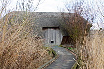 Kate Walker hide complex at Cley Marshes reserve, North Norfolk, UK, February 2010