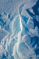 Ice on the face of the Austfonna glacier, largest in Europe, Nordaustlandet, Svalbard, Norway 2010