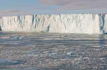 Face of the Austfonna glacier, largest in Europe, Nordaustlandet, Svalbard, Norway 2010