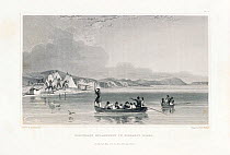 Illustration of Benjamin Franklin's 1825-1827 expedition to Richards Island, Canadian Arctic Islands, Canada.