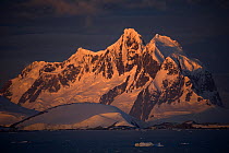 Mountains at dusk on the Antarctic Peninsula, February 2009.