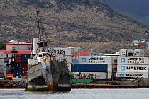 Shipwreck in the harbour at Ushuaia, Argentina, 2009.