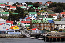 Visitor Centre and Victorian Villas in Stanley, capital of the Falkland Islands, 2009.