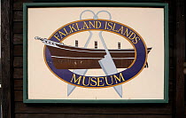 Sign to the Falkland Islands Museum in Stanley, Falkland Islands, 2009.