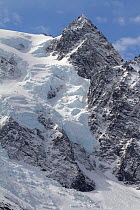Icefall on a mountain in Drygalski Fjord, South Georgia, 2009.