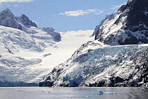 Drygalski Glacier, which receded 300 metres between November 2008 and 2009. South Georgia, 2009.