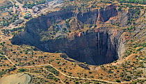 Aerial view of the Big Hole diamond mine at Kimberley, South Africa