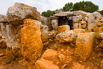 Ruins of a Talayot bronze-age tower and stone village, Torre d'en Galmes, Menorca, Balearic Islands, Spain, Mediterranean, July 2005