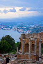 Ruins of a Greek theatre in Taormina, Sicily, Italy, October 2007