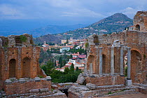 Ruins of a Greek theatre in Taormina, Italy, October 2007