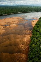 Aerial view of the Essequibo River, Iwodrama Reserve, Guyana, December 2009