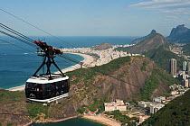 Cable car up Sugar Loaf mountain, Rio de Janeiro, Brazil, July 2010