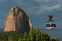 Cable car to the summit of Sugar Loaf mountain from Rio de Janeiro, Brazil, July 2010