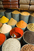 Spices for sale in the Medina, Fes, Morocco, June 2009