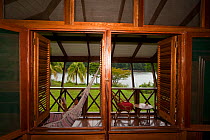 Balcony with hammock at Iwokrama Lodge, Iwokrama Reserve, Guyana