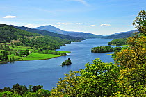 View over Loch Tummel from Queens View near Pitlochry, Perth and Kinross, Scotland, UK, May 2010