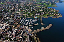 Aerial view of Bangor Marina, County Down, Northern Ireland, UK, September 2009