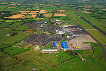 Aerial view of Belfast Aldergrove International Airport, County Antrim, Northern Ireland, UK, September 2009