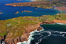 Aerial view of Cruit Island, County Donegal, Republic of Ireland, September 2009