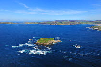 Aerial view of Glashedy Island, west of Doagh Isle, County Donegal, Republic of Ireland, September 2009