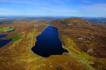 Aerial view of Lough Salt, near Cilmacrennan, County Donegal, Republic of Ireland, September 2009
