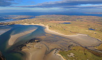 Aerial view of Loughros More Bay, west of Adara, County Donegal, Republic of Ireland, January 2009