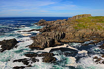 Aerial view of Malin Head, looking east, County Donegal, Republic of Ireland, September 2009