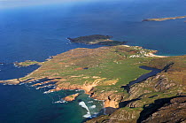 Aerial view of Melmore Head, County Donegal, Republic of Ireland, October 2007