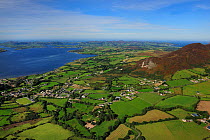 Aerial view of Mulroy Bay, east of Carrowkeel, County Donegal, Republic of Ireland, September 2009
