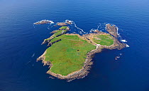 Aerial view of Rathlin O'Birne Island, County Donegal, Republic of Ireland, September 2008