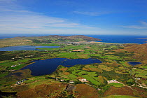 Aerial view of the reservoir south of Rathmelton, County Donegal, Republic of Ireland, September 2009
