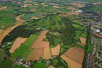 Aerial view of Scrabo Tower, Newtownards, County Down, Northern Ireland, UK, September 2009