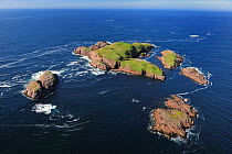 Aerial view of Umfin Island, North of Gola Island, County Donegal, Republic of Ireland, September 2009