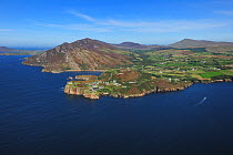 Aerial view of the Urrish Hills, East shore, Lough Swilly, County Donegal, Republic of Ireland, September 2009