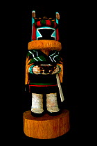 Hopi Kachina ("Crow Mother") doll, traditional figure of the Hopi American Indians, Hopi Lands, Northern Arizona, USA